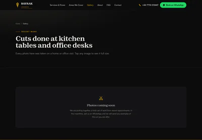 Bayrak London — the Gallery | Bayrak London page on desktop