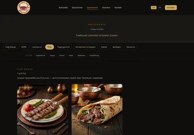 Delinara Nani — the Speisekarte — Delinara Nani page on desktop