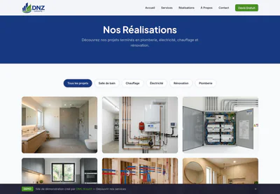 DNZ Groupe — the Nos Réalisations | DNZ Groupe – Travaux & Rénovation page on desktop