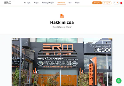ERM Rent A Car — la page Hakkımızda – ERM Rent A Car sur ordinateur