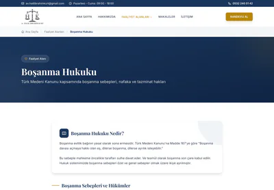 Halil İbrahim Kurt — the Boşanma Hukuku | Av. Halil Ibrahim Kurt page on desktop