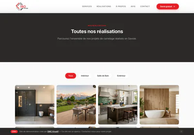 IBO Carrelage — the Nos Réalisations | IBO Carrelage – Carreleur à Chambéry page on desktop