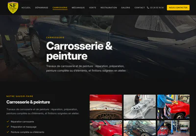 SF Automobile — the Carrosserie & peinture automobile à Vinay | SF Automobile page on desktop
