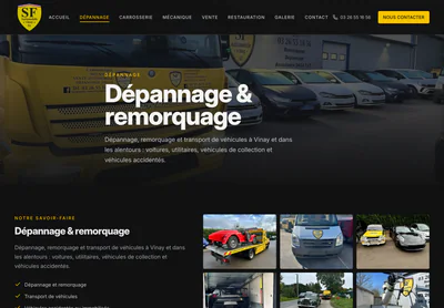 SF Automobile — the Dépannage & remorquage à Vinay | SF Automobile page on desktop
