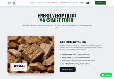 Sirver A.Ş. — the Ürünler & Teknik Özellikler | Sirver A.Ş. page on desktop